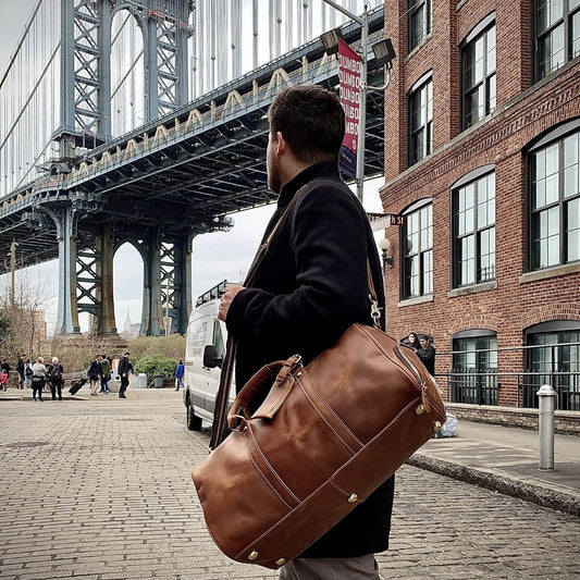 Dagny Weekender Große Reisetasche aus Leder für Flüge