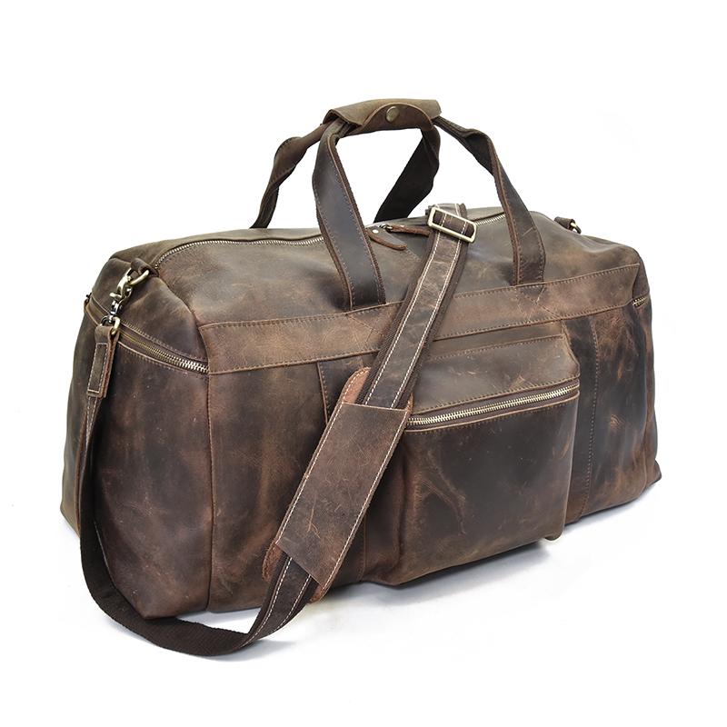 Die Colden Duffle Bag Leder-Weekendertasche mit großem Fassungsvermögen