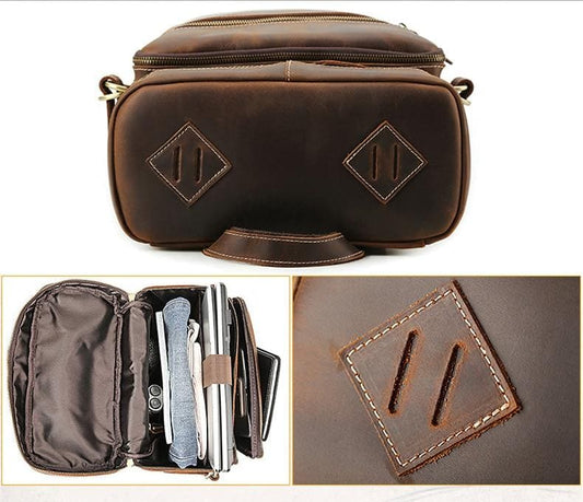 Raoul Lederrucksack Vintage Handarbeit Unikat