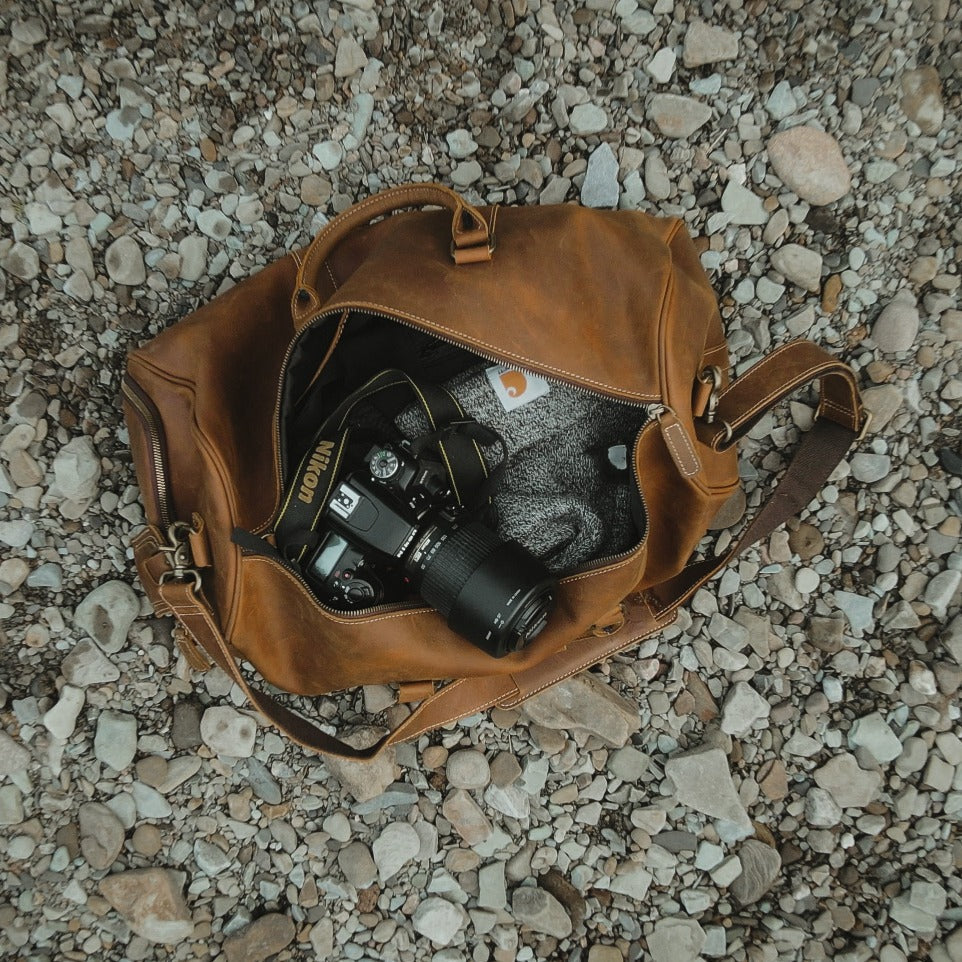 Dagny Weekender Große Reisetasche aus Leder für Flüge