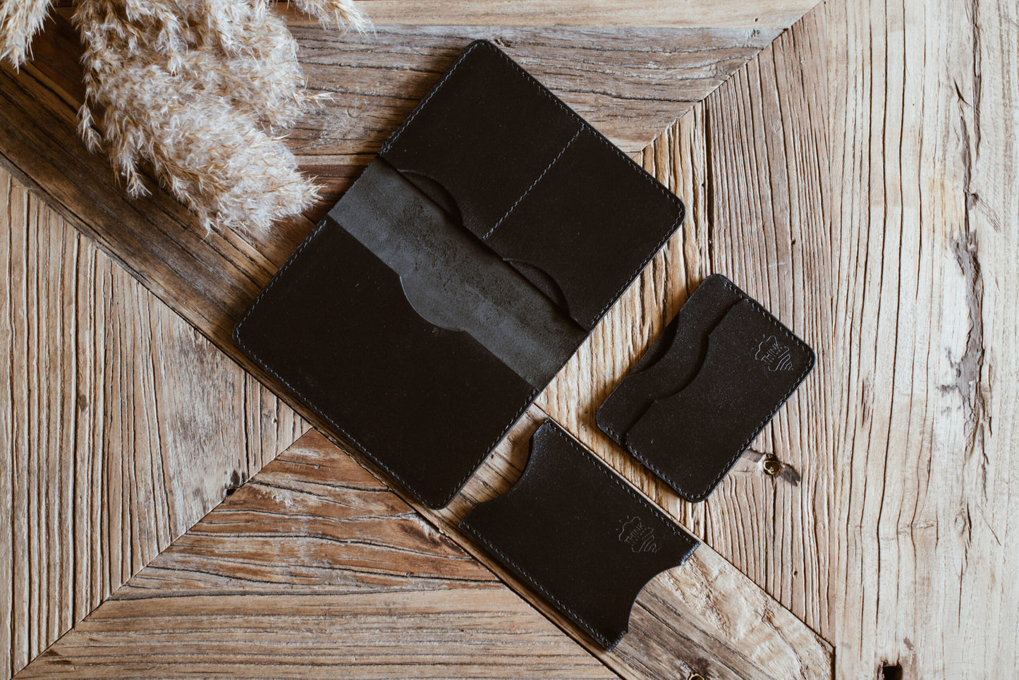 Skórzane etui na karty - cardholder - czarny - Stark Leder