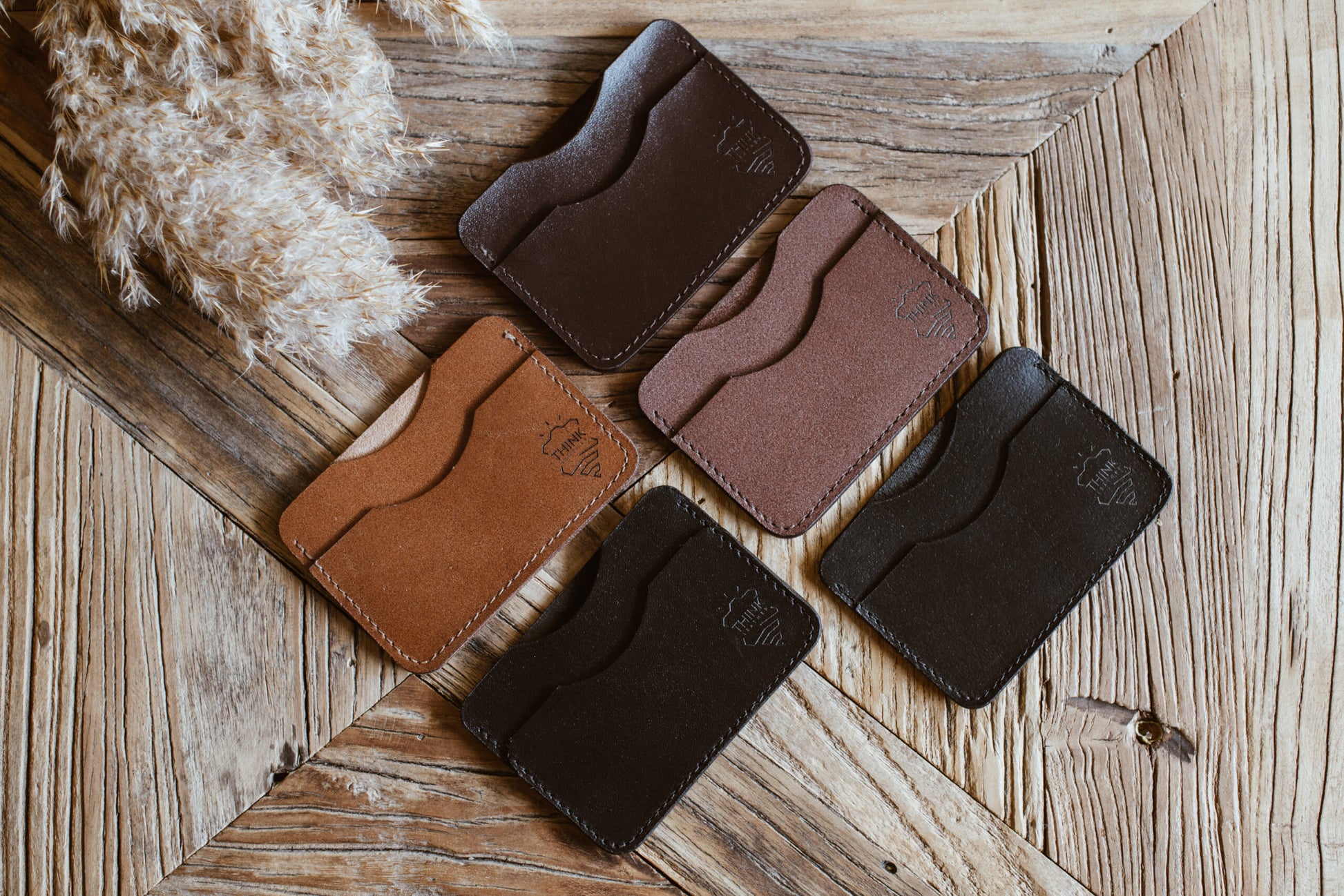 Skórzane etui na karty - cardholder - jasny brąz - Stark Leder
